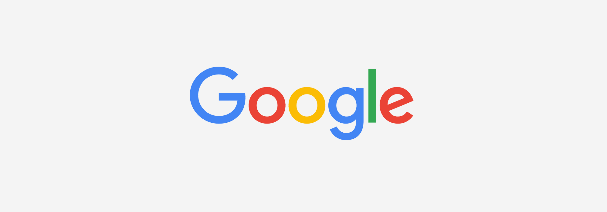 Google Logo auf grauem Hintergrund